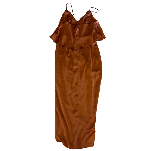 SHONA JOY Luxe Cocktail Frill Midi Dress made with Recycled Materials‎ - Picture 3 of 6